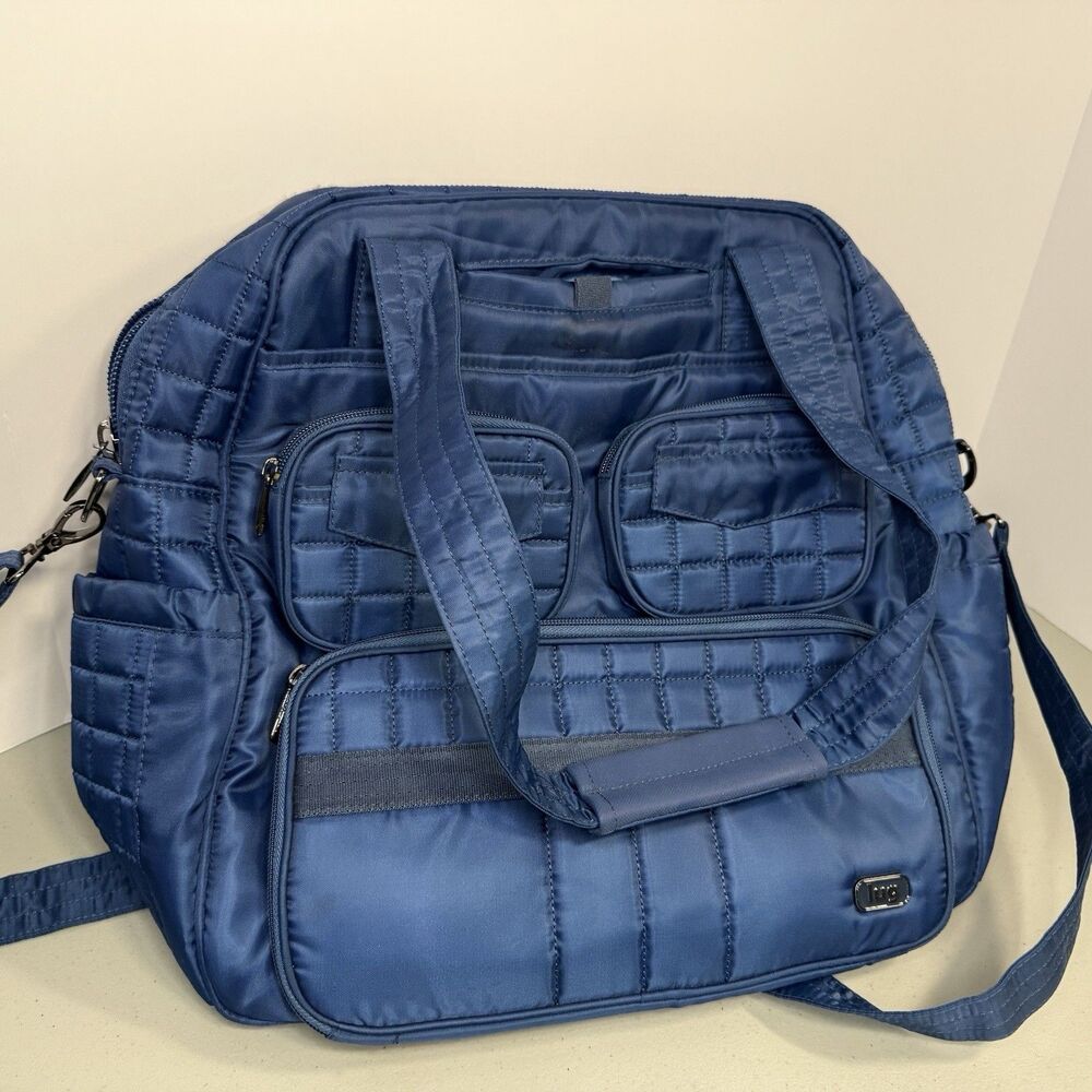 Lug Puddle Jumper Blue Quilted Nylon Travel Tote Carry-On Weekender Bag